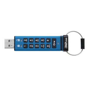 Kingston IronKey Keypad 200/32GB/USB 3.2/USB-A/Modrá IKKP200/32GB