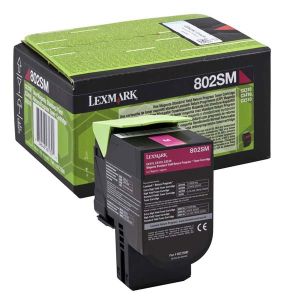 Toner Lexmark 802SM, 80C2SM0 (CX310, CX410, CX510), purpurová (magenta), originál