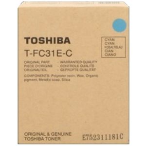 Toner Toshiba T-FC31E-C, azúrová (cyan), originál