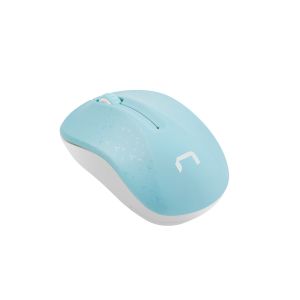 Natec optická myš TOUCAN/1600 DPI/Cestovná/Optická/Bezdrôtová USB/Biela-modrá NMY-1651