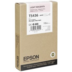 Cartridge Epson T5436, svetlá purpurová (light magenta), originál