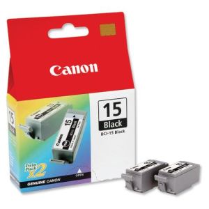 Cartridge Canon BCI-15BK, dvojbalenie, čierna (black), originál