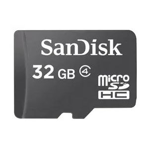 Sandisk/micro SDHC/32GB/18MBps/Class 4/+ Adaptér/Čierna SDSDQM-032G-B35A