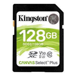 Kingston Canvas Select Plus U3/SDXC/128GB/100MBps/UHS-I U3/Class 10 SDS2/128GB