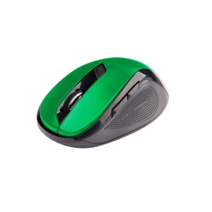 C-TECH Myš WLM-02/Ergonomická/Optická/Bezdrôtová USB/Čierna-zelená WLM-02G