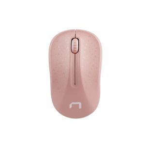 Natec optická myš TOUCAN/1600 DPI/Cestovná/Optická/Bezdrôtová USB/Biela-ružová NMY-1652