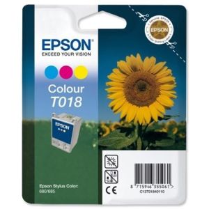 Cartridge Epson T018, farebná (tricolor), originál