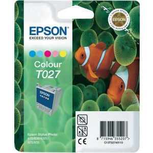 Cartridge Epson T027, farebná (tricolor), originál
