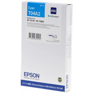 Cartridge Epson T04A2 XXL, C13T04A240, azúrová (cyan), originál