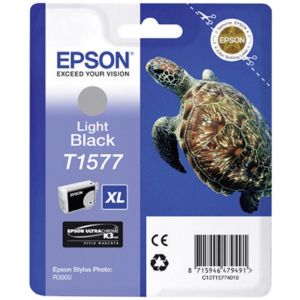 Cartridge Epson T1577, svetlá čierna (light black), originál