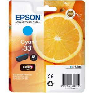 Cartridge Epson T3342 (33), azúrová (cyan), originál