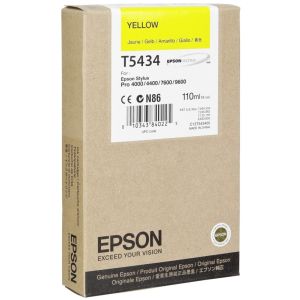 Cartridge Epson T5434, žltá (yellow), originál