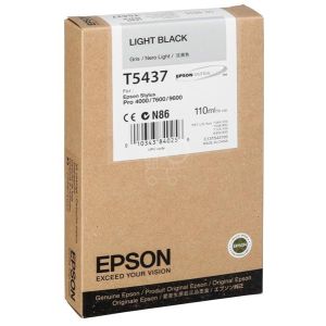 Cartridge Epson T5437, svetlá čierna (light black), originál
