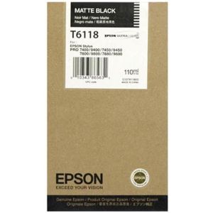 Cartridge Epson T6118, matná čierna (matte black), originál