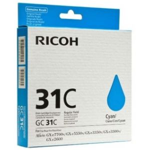 Cartridge Ricoh GC31C, 405689, azúrová (cyan), originál