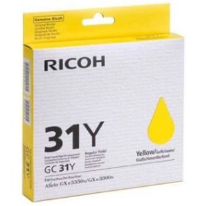 Cartridge Ricoh GC31Y, 405691, žltá (yellow), originál
