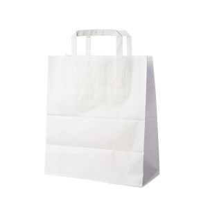 Papierové tašky 26x14x32 cm, biele 50 ks