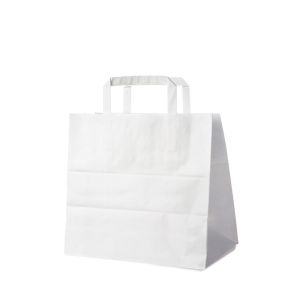 Papierové tašky 26x17x25 cm, biele 50 ks