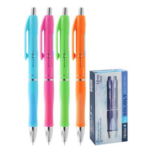 Pero guľôčkové SOLIDLY TB 204-A Neon 0,5 mm/modré, mix 4 farieb