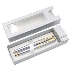 Sada W 995 B+F strieborná / zlatá, Guľôčkové pero + Bombičkové pero
