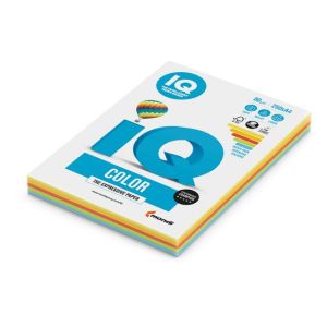 Farebný papier IQ color 5x20 mix intenzívne farby, A4, 160g