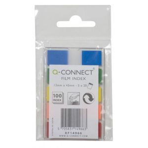 Záložky Q-CONNECT fóliové 12x43mm, 5x26 lístkov