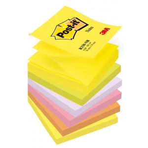 Z-bloček Post-it, 76x76 mm, neónové farby, 6 bločkov po 100 lístkov
