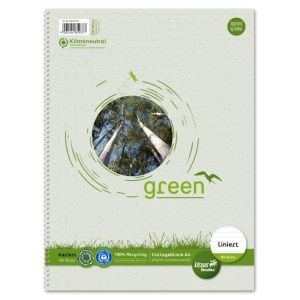 Blok College Format Werk Ursus Green A4 80 listov linajkový 60g recyklovaný