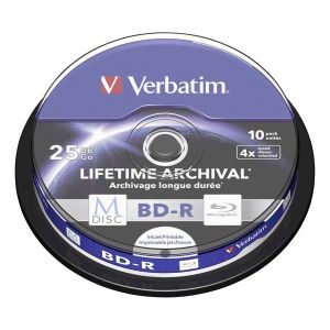Verbatim BD-R, 25GB, cake box, 43825, 4X, 10-pack, pre archiváciu dát