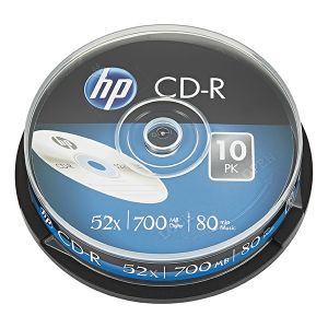 HP CD-R, CRE00019-3, 69308, 10-pack, 700MB, 52x, 80min., 12cm, bez možnosti potlače, cake box, pre archiváciu dát