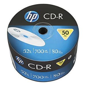 HP CD-R, CRE00070-3, 69300, 50-pack, 700MB, 52x, 80min., 12cm, bez možnosti potlače, bulk, pre archiváciu dát