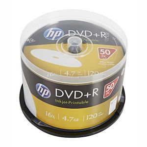 HP DVD+R, Inkjet Printable, DRE00026WIP-3, 4.7GB, 16x, spindle, 50-pack, 12cm, pre archiváciu dát