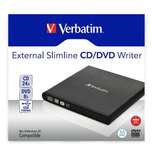 Verbatim 98938, externá CD/DVD mechanika, rýchlosť CD(24x) DVD (8x) technológia MDISC (tm)