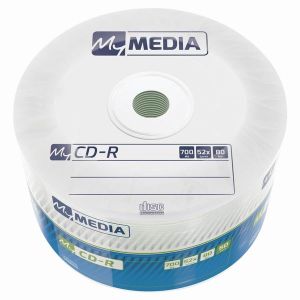 MyMedia CD-R, 69201, 50-pack, 700MB, 52x, 80min., 12cm, bez možnosti potlače, wrap, Standard, pre archiváciu dát
