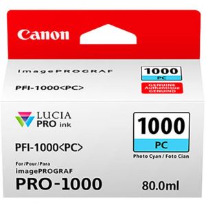 Cartridge Canon PFI-1000PC, foto azúrová (photo cyan), originál