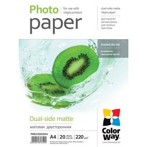 Fotopapier - A4 / 220g - obojstranný, matný, 20 ks v balení