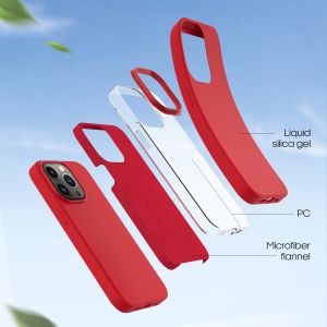 Silikonový kryt CARNEVAL SNAP pre iPhone 14 plus s MagSafe - červená ERCSIP14MMGLQ-PR