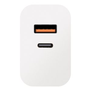 OBAL:ME Cestovná Nabíjačka USB-A + USB-C 25W White 8596311273476