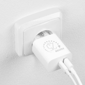 OBAL:ME Cestovná Nabíjačka USB-A + USB-C 25W White 8596311273476
