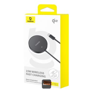 Baseus bezdrôtová nabíjacia magnetická podložka Simple Mini4 Qi2 15W čierna 6932172658427