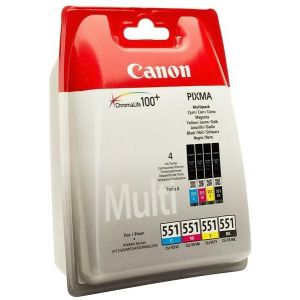 Cartridge Canon CLI-551, CMYK, štvorbalenie, multipack, originál