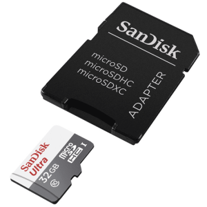 SanDisk Ultra/micro SDHC/32GB/100MBps/UHS-I U1/Class 10/+ Adaptér SDSQUNR-032G-GN3MA