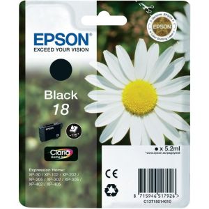 Cartridge Epson T1801 (18), čierna (black), originál