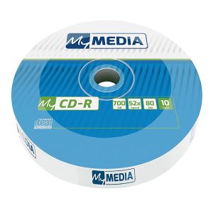 MyMedia CD-R, 69204, 10-pack, 700MB, 52x, 80min., 12cm, bez možnosti potlače, wrap, Standard, pre archiváciu dát