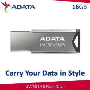 ADATA UV250/16GB/USB 2.0/USB-A/Čierna AUV250-16G-RBK