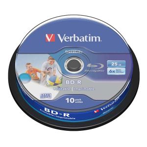 Verbatim BD-R SL, Hard Coat protective layer, 25GB, Pack Spindle, 43804, 6x, 10-pack, pre archiváciu dát