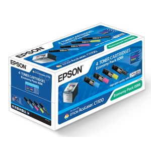 Toner Epson C13S050268 (C1100), CMYK, štvorbalenie, multipack, originál