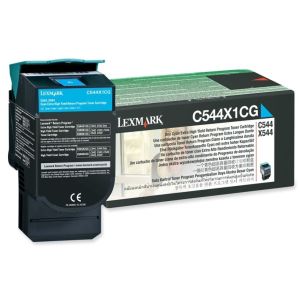 Toner Lexmark C544X1CG (C544, X544, X546), azúrová (cyan), originál