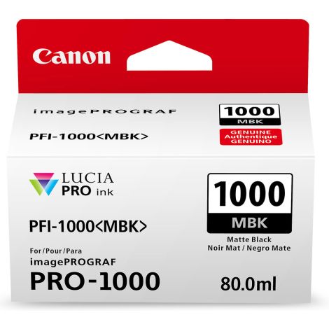 Cartridge Canon PFI-1000MBK, matná čierna (matte black), originál