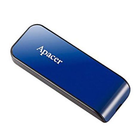 Apacer USB flash disk, USB 2.0, 32GB, AH334, modrý, AP32GAH334U-1, USB A, s výsuvným konektorom